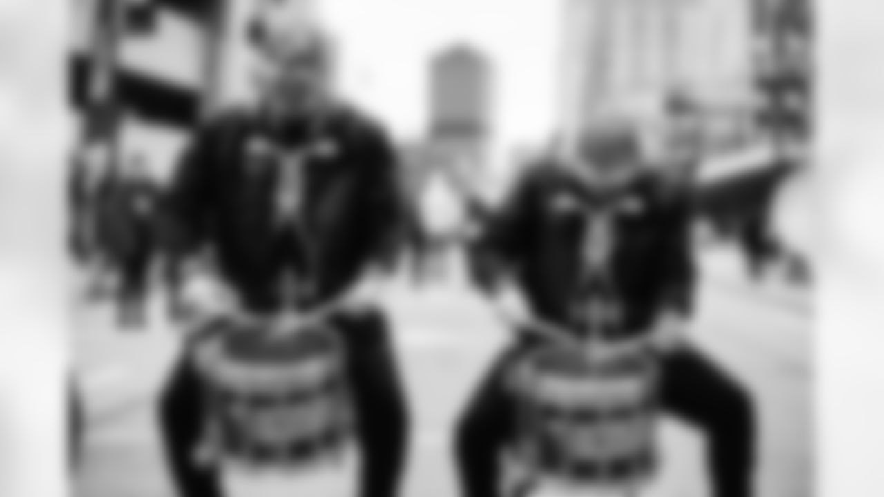 Detroit Lions Drumline performs outside Gate A before a NFL football game against the Minnesota Vikings on Sunday, December 5, 2021 in Detroit, MI. (Mike Ferdinande/Detroit Lions).