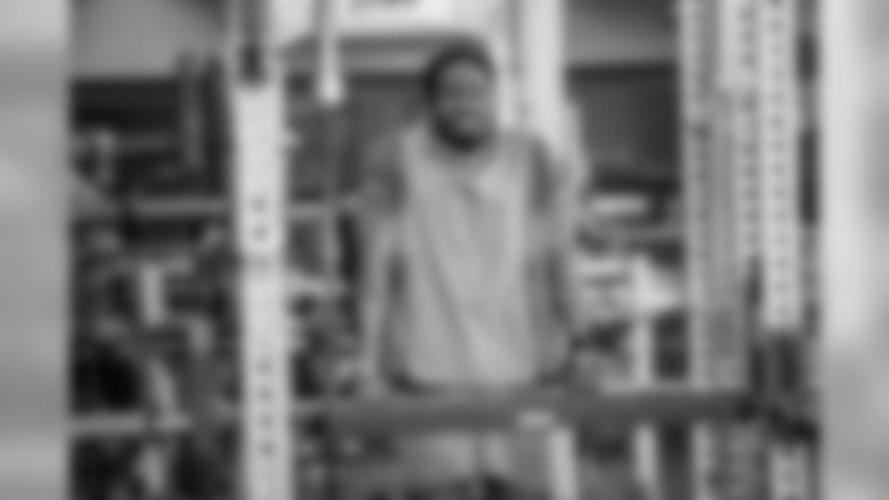 Detroit Lions tight end Jerome Cunningham during phase two of the voluntary offseason program on Thursday, May 9, 2019 in Allen Park, Mich. (Detroit Lions via AP)