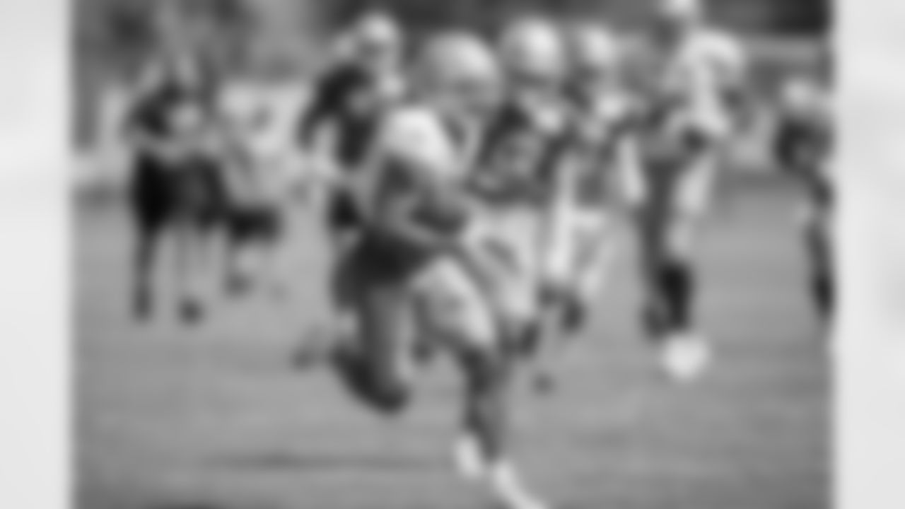 Detroit Lions running back Ameer Abdullah (21) during training camp practice on Saturday, Aug. 4, 2018 in Allen Park, Mich. (Detroit Lions via AP)