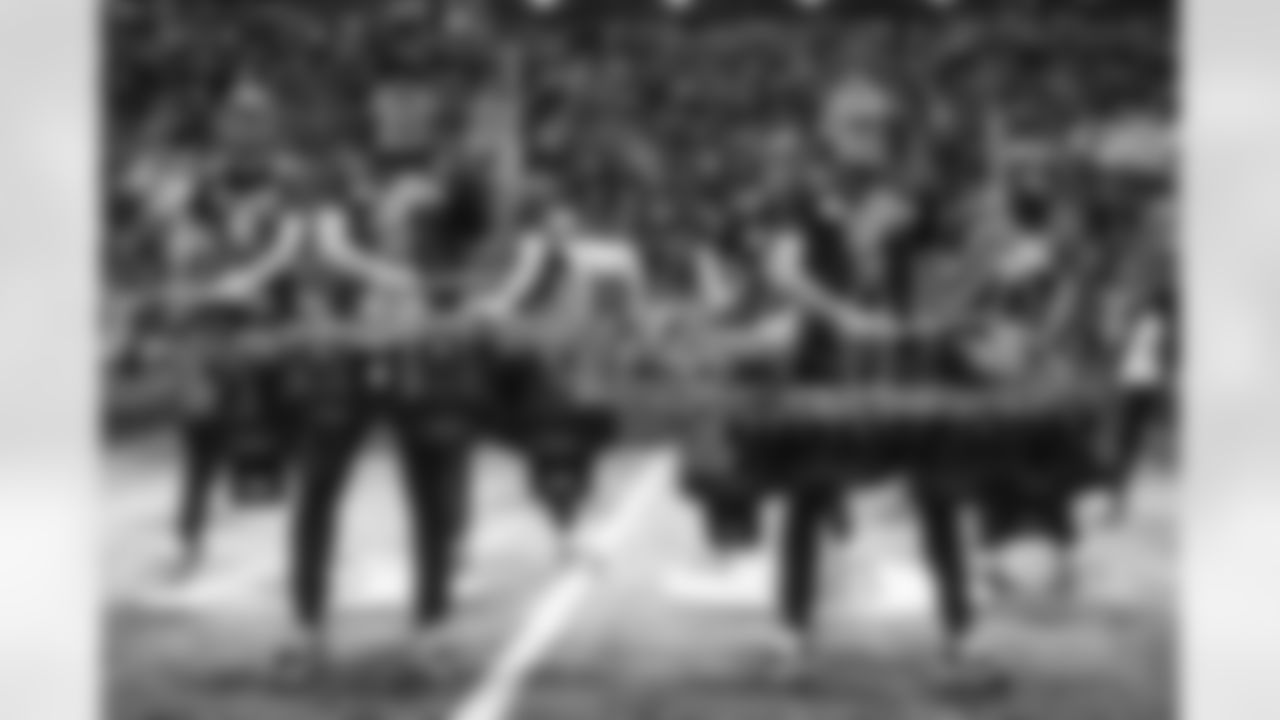 The Detroit Lions Drumline, Honolulu Boom, performs pregame during a NFL football game against the Buffalo Bills on Thursday, November 24, 2022 in Detroit, MI. (Mike Ferdinande/Detroit Lions).