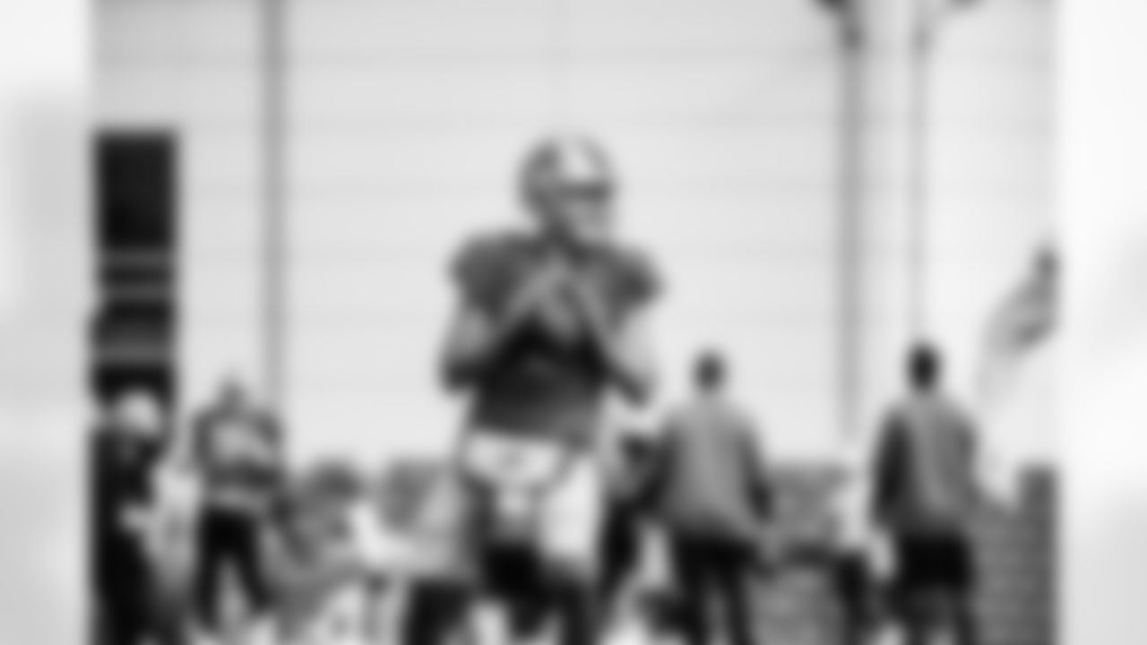 Detroit Lions quarterback Matthew Stafford (9) during Lions practice at the Training Facility in Allen Park, MI on October 29, 2020. (Jeff Nguyen/Detroit Lions)