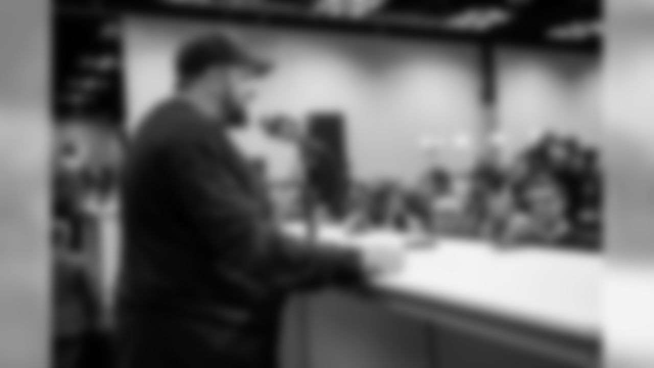 Detroit Lions head coach Matt Patricia talks to the media at the NFL Scouting Combine on Tuesday, Feb. 25, 2020 in Indianapolis. (Detroit Lions via AP)