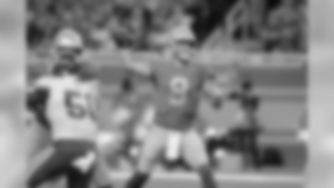 Detroit Lions quarterback Matthew Stafford (9) during a NFL football game against the Kansas City Chiefs Sunday, Sept. 29, 2019 in Detroit. (Detroit Lions via AP).