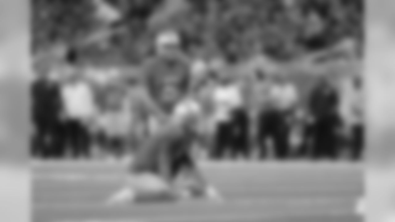 Detroit Lions kicker Matt Prater (5) and Detroit Lions punter Sam Martin (6) during a NFL football game against the Kansas City Chiefs Sunday, Sept. 29, 2019 in Detroit. (Detroit Lions via AP).
