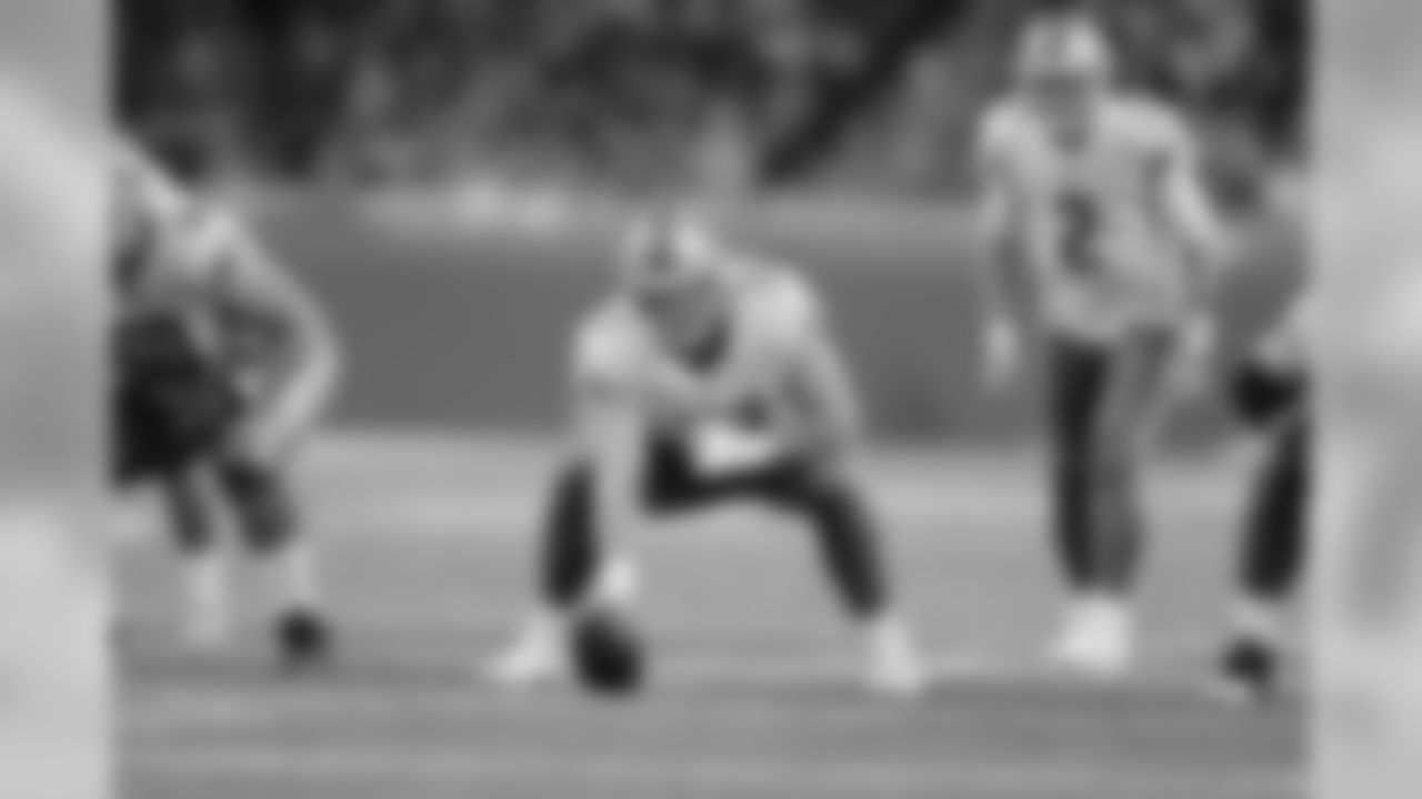 Detroit Lions offensive lineman Frank Ragnow (77) during a NFL football game against the Dallas Cowboys Sunday, Nov. 17, 2019 in Detroit. (Detroit Lions via AP).
