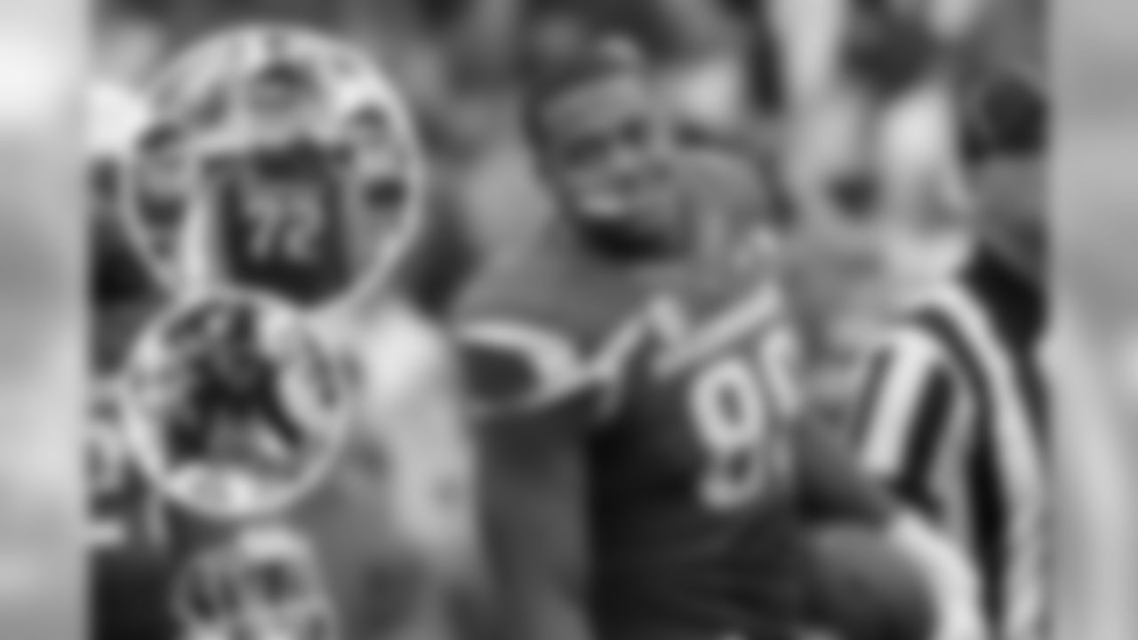 Lions DE Trey Flowers (right), OL Frank Ragnow (top left) and Vikings DT Armon Watts (bottom left) all played together at Arkansas in 2014.