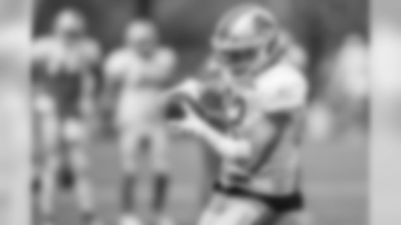 Detroit Lions tight end Luke Willson (82) during practice at the Detroit Lions training facility on Monday, Aug. 20, 2018 in Allen Park, Mich. (Detroit Lions via AP)
