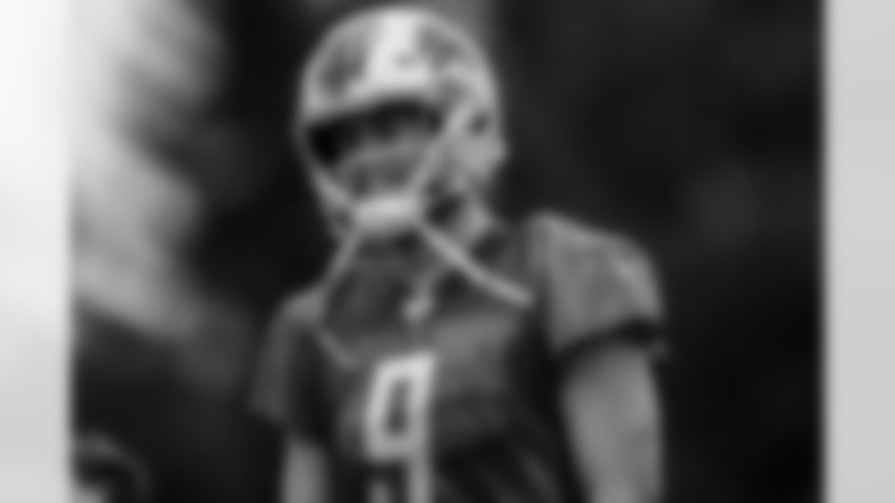 Detroit Lions quarterback Matthew Stafford (9) during training camp practice at the Training Facility in Allen Park, MI on September 10, 2020. (Josh Mandujano/Detroit Lions)