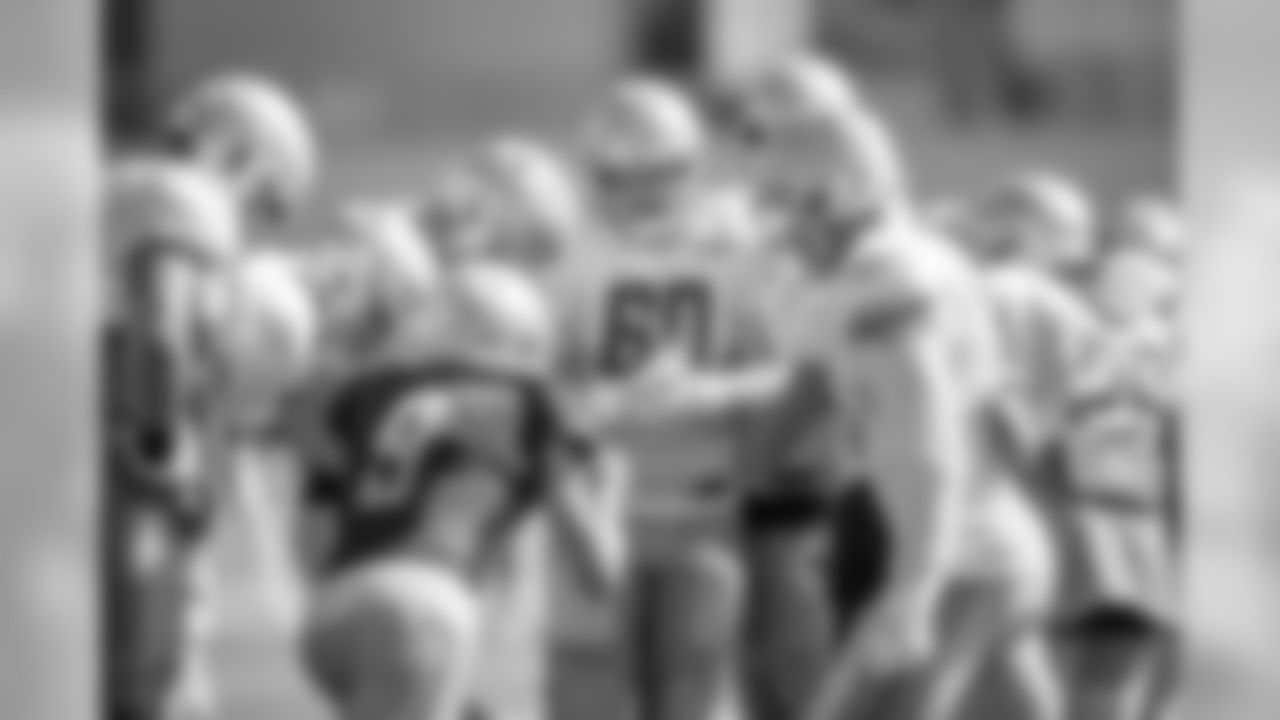 Detroit Lions quarterback Matthew Stafford (9) and the offensive huddle during Day five of Detroit Lions Training Camp presented by Rocket Mortgage on Tuesday, July 30, 2019 in Allen Park, Mich.