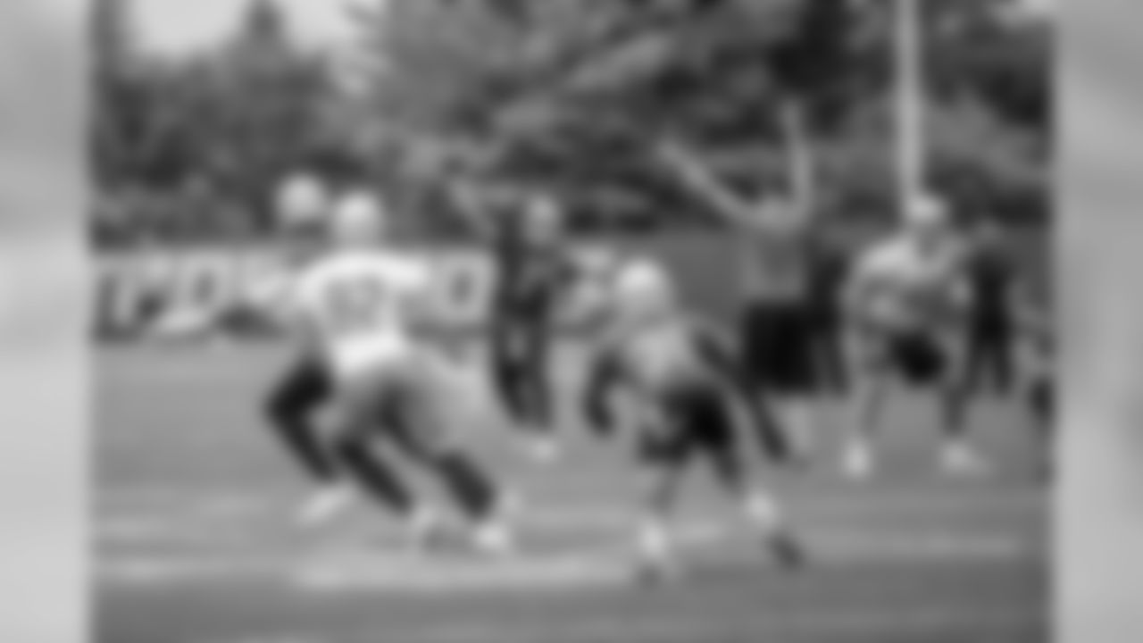 Detroit Lions quarterback Matthew Stafford (9) during Day 1 of minicamp on Tuesday, June 4, 2019 in Allen Park, Mich. (Detroit Lions via AP)