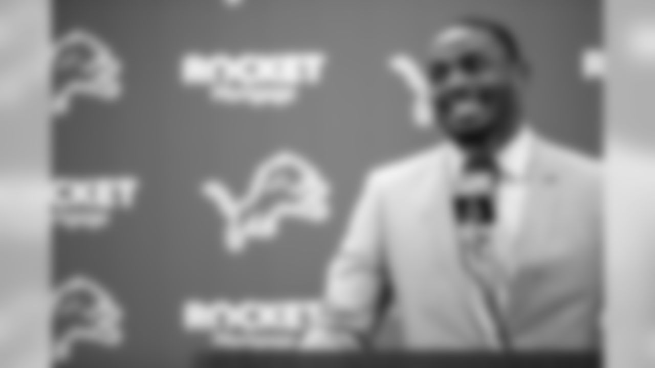 Detroit Lions cornerback Justin Coleman speaks to the media during an introductory press conference at the Detroit Lions training facility on Thursday, March 14, 2019 in Allen Park, Mich. (Detroit Lions via AP)
