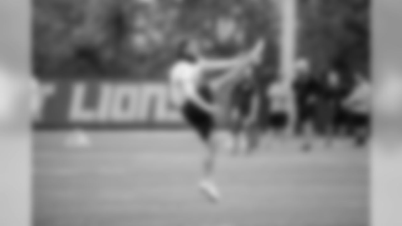 Detroit Lions punter Sam Martin (6) during Day 2 of minicamp on Wednesday, June 5, 2019 in Allen Park, Mich. (Detroit Lions via AP)