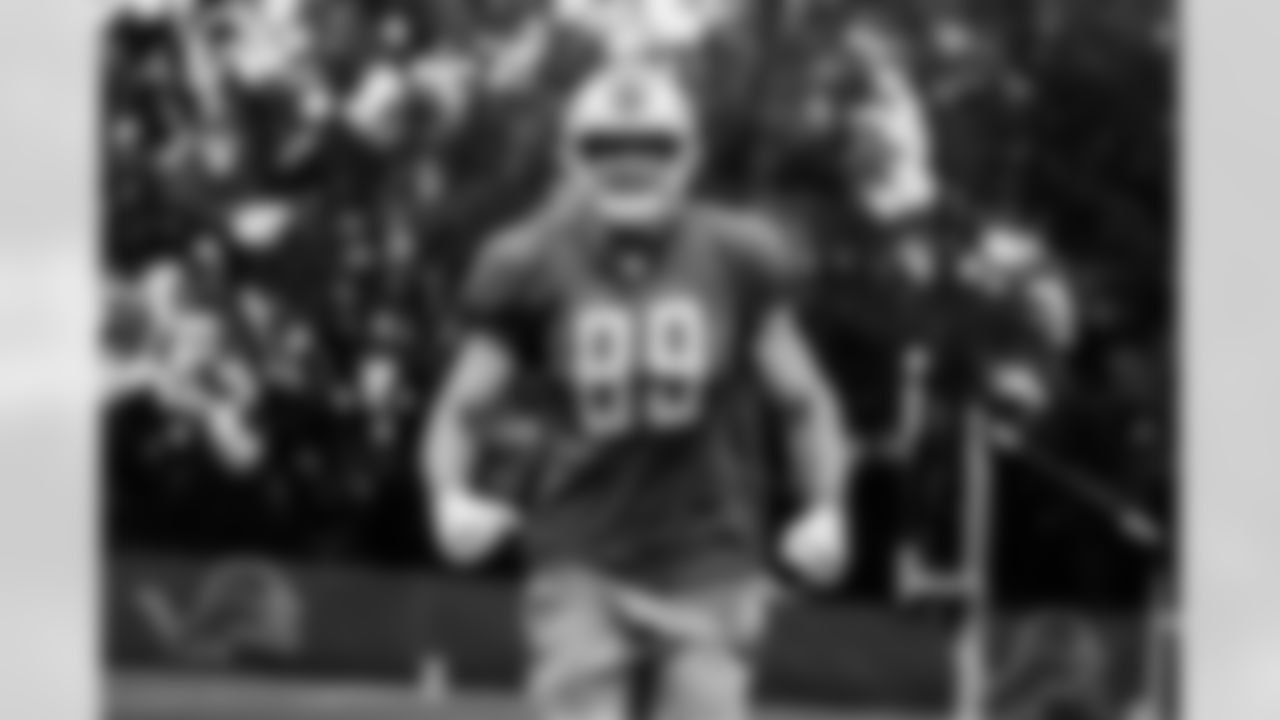 Detroit Lions tight end Brock Wright (89) during Lions practice at the Training Facility in Allen Park, MI on October 6, 2021. (Jeff Nguyen/Detroit Lions)
