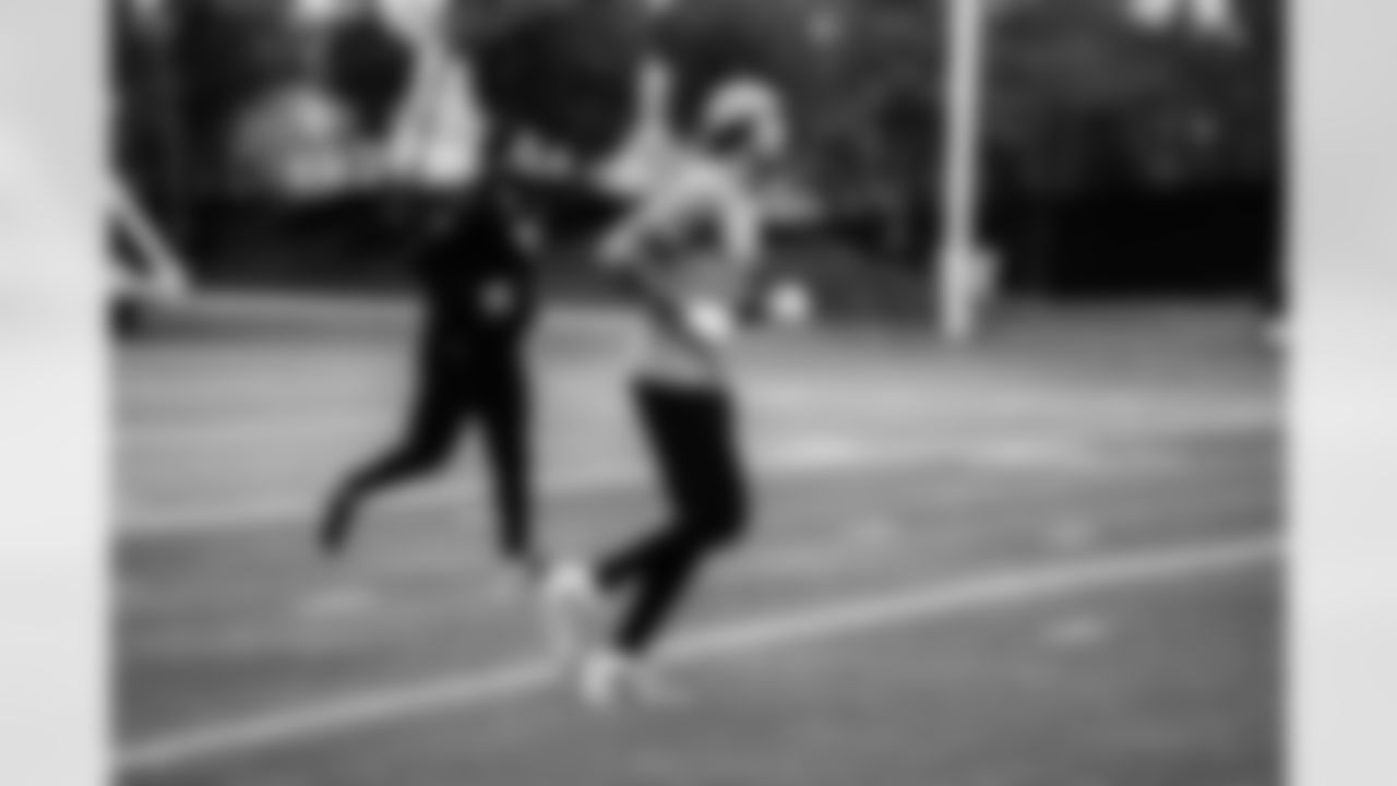 Detroit Lions wide receiver Josh Reynolds (8) during a morning workout at the Lions training facility in Allen Park, MI on May 11, 2022. (Jeff Nguyen/Detroit Lions)