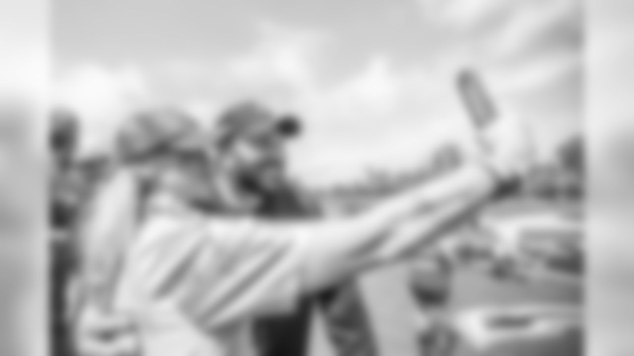 Detroit Lions head coach Matt Patricia takes a selfie with guests from TAPS during Day 6 of Detroit Lions Training Camp presented by Rocket Mortgage on Wednesday, July 31, 2019 in Allen Park, Mich.