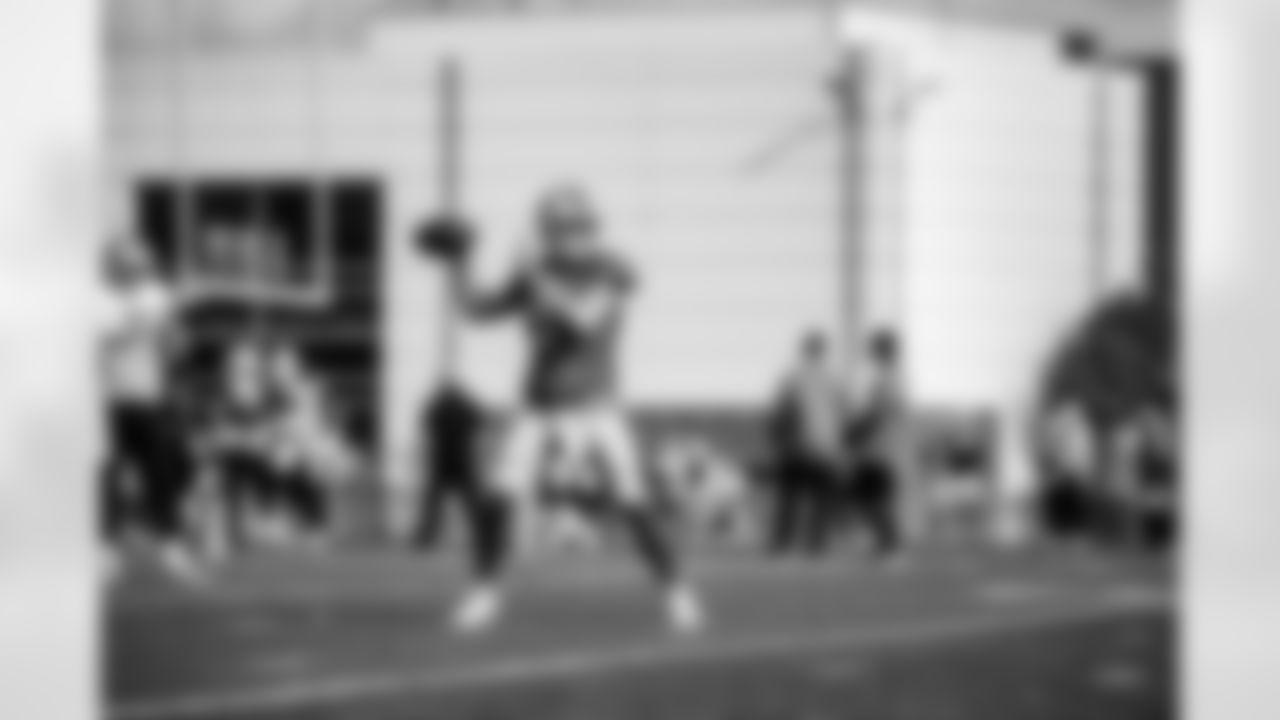 Detroit Lions quarterback Matthew Stafford (9) during Lions practice at the Training Facility in Allen Park, MI on October 29, 2020. (Jeff Nguyen/Detroit Lions)