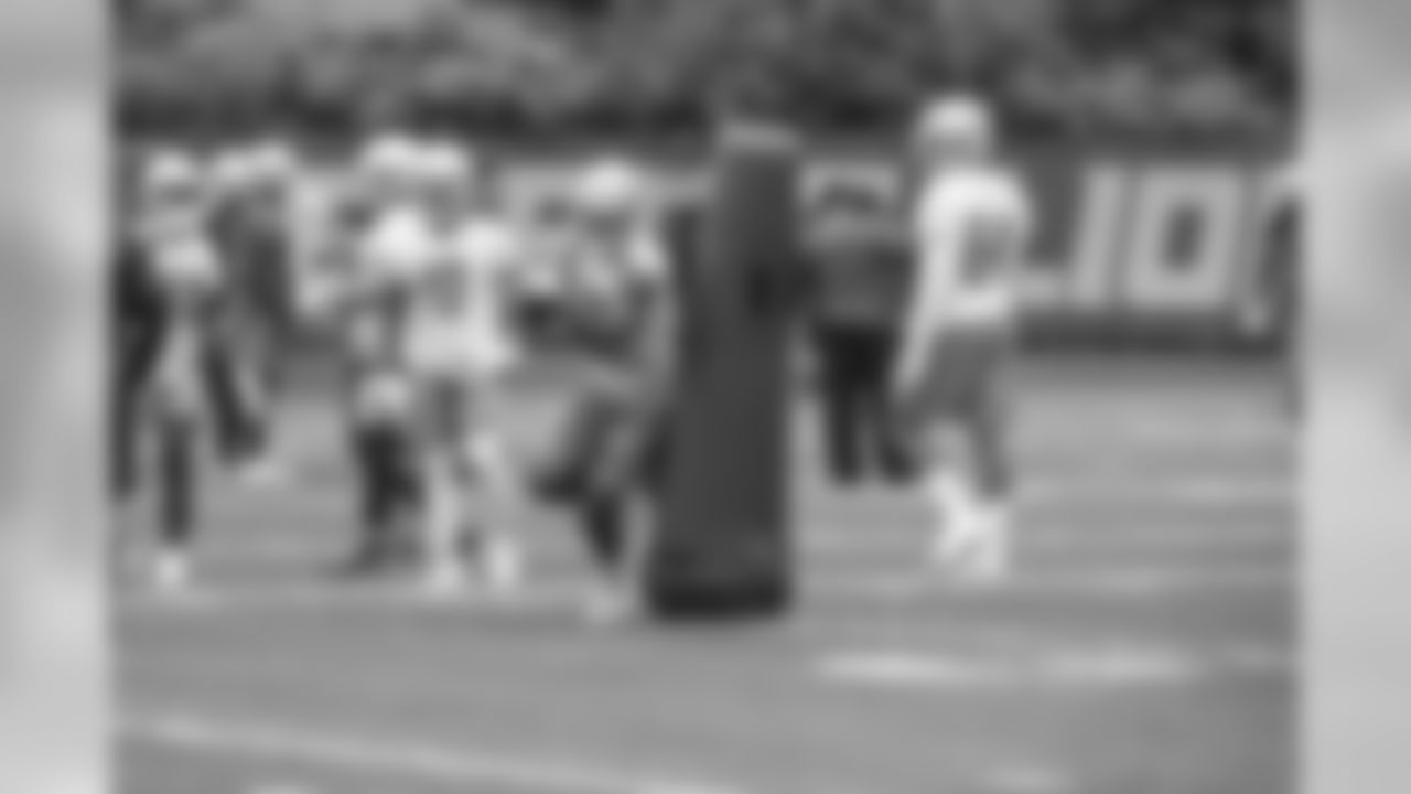 Detroit Lions wide receiver Jordan Smallwood (87) during Day 4 of OTAs on Wednesday, May 29, 2019 in Allen Park, Mich. (Detroit Lions via AP)