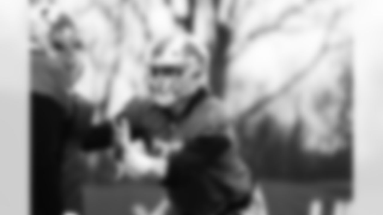 Detroit Lions tackle Matt Nelson (67) during practice at the Lions Training Facility in Allen Park, MI on January 5, 2023. (Jeff Nguyen/Detroit Lions)