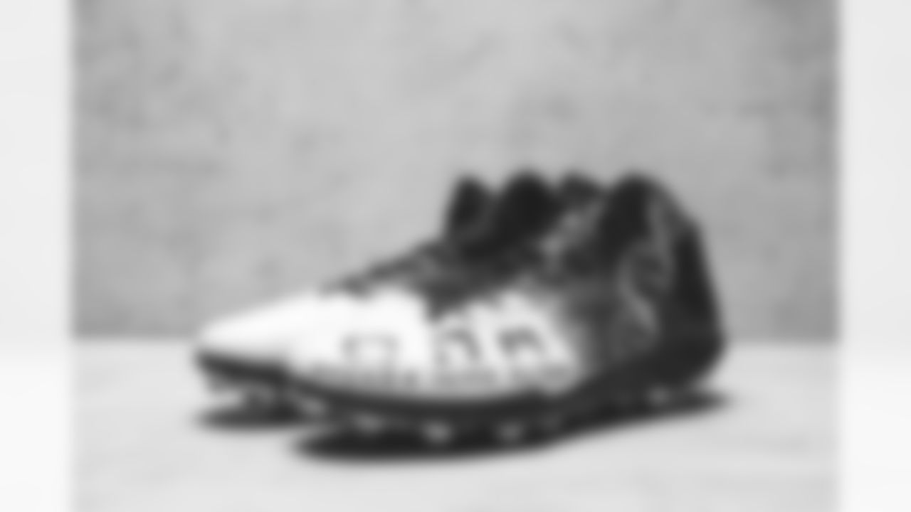Detroit Lions tackle Dan Skipper (70) owns these shoes. My Cause My Cleats. (Detroit Lions via AP).