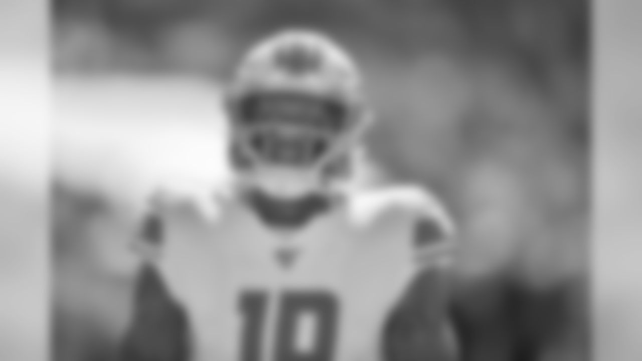 Detroit Lions wide receiver Kenny Golladay (19) before a NFL football game against the Philadelphia Eagles Sunday, Sept. 22, 2019 in Philadelphia. (Detroit Lions via AP).