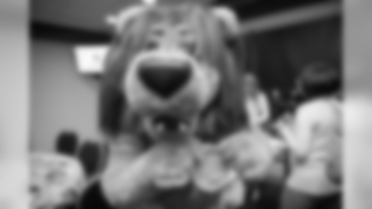 Roary at a Thanksgiving Dinner event with local nonprofits Monday, Nov. 18, 2019 in Detroit.