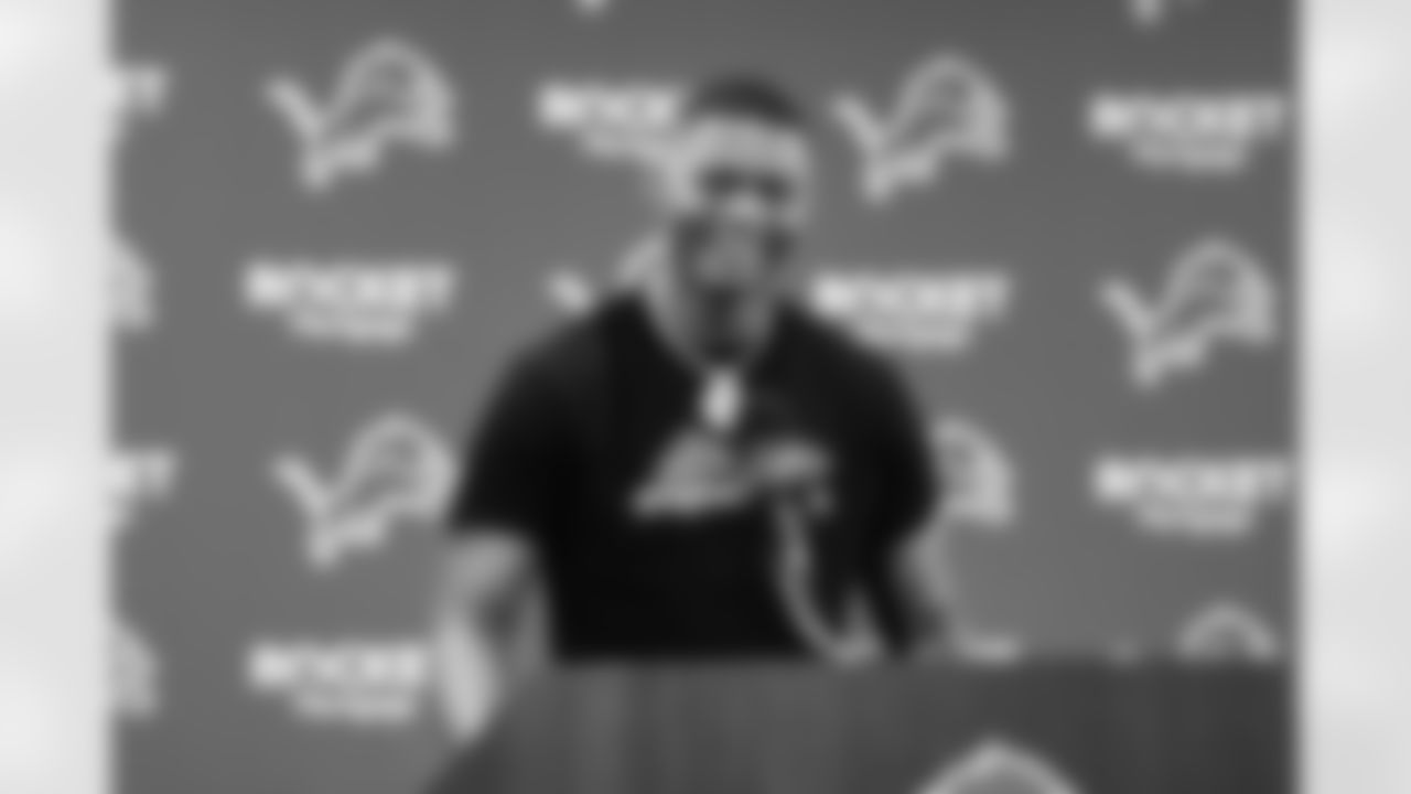 Detroit Lions wide receiver DJ Chark during his press conference at the Lions Training Facility in Allen Park, MI on March 17, 2022. (Jeff Nguyen/Detroit Lions)