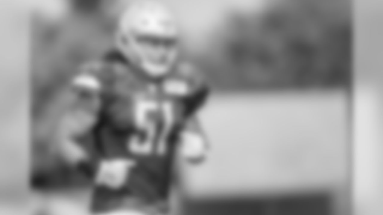 Detroit Lions linebacker Jahlani Tavai (51) during Day 4 of 2019 Detroit Lions Training Camp presented by Rocket Mortgage on Sunday, July 28, 2019 in Allen Park, Mich. (Detroit Lions via AP)