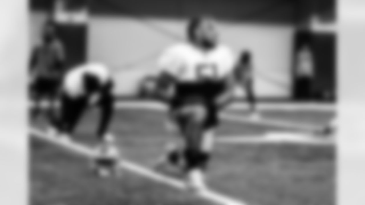 Detroit Lions linebacker Josh Woods (51) during practice at the Lions Training Facility in Allen Park, MI on November 4, 2022. (Jeff Nguyen/Detroit Lions)