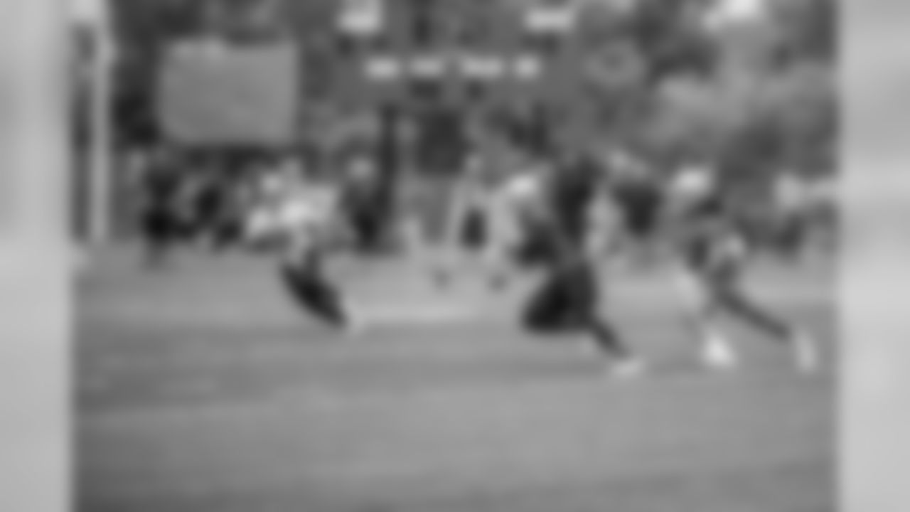 Detroit Lions safety Tavon Wilson (32) intercepts a pass during Day 1 of minicamp on Tuesday, June 4, 2019 in Allen Park, Mich. (Detroit Lions via AP)