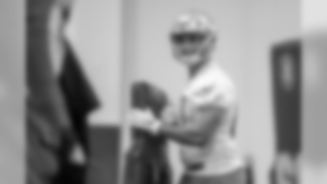 Detroit Lions tight end Nate Becker (87) during Day 1 of rookie minicamp on Friday, May 10, 2019 in Allen Park, Mich. (Detroit Lions via AP)
