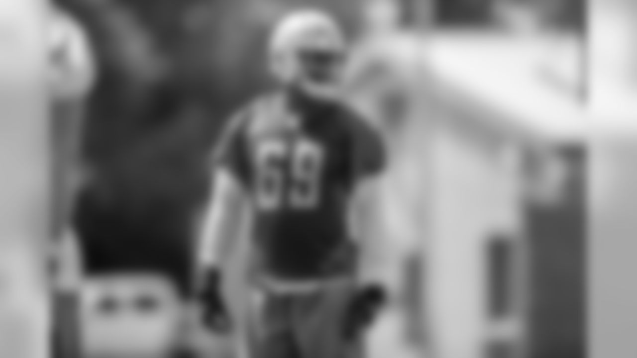 Detroit Lions Jonathan Wynn (69) during Day 5 of OTAs on Thursday, May 30, 2019 in Allen Park, Mich. (Detroit Lions via AP)