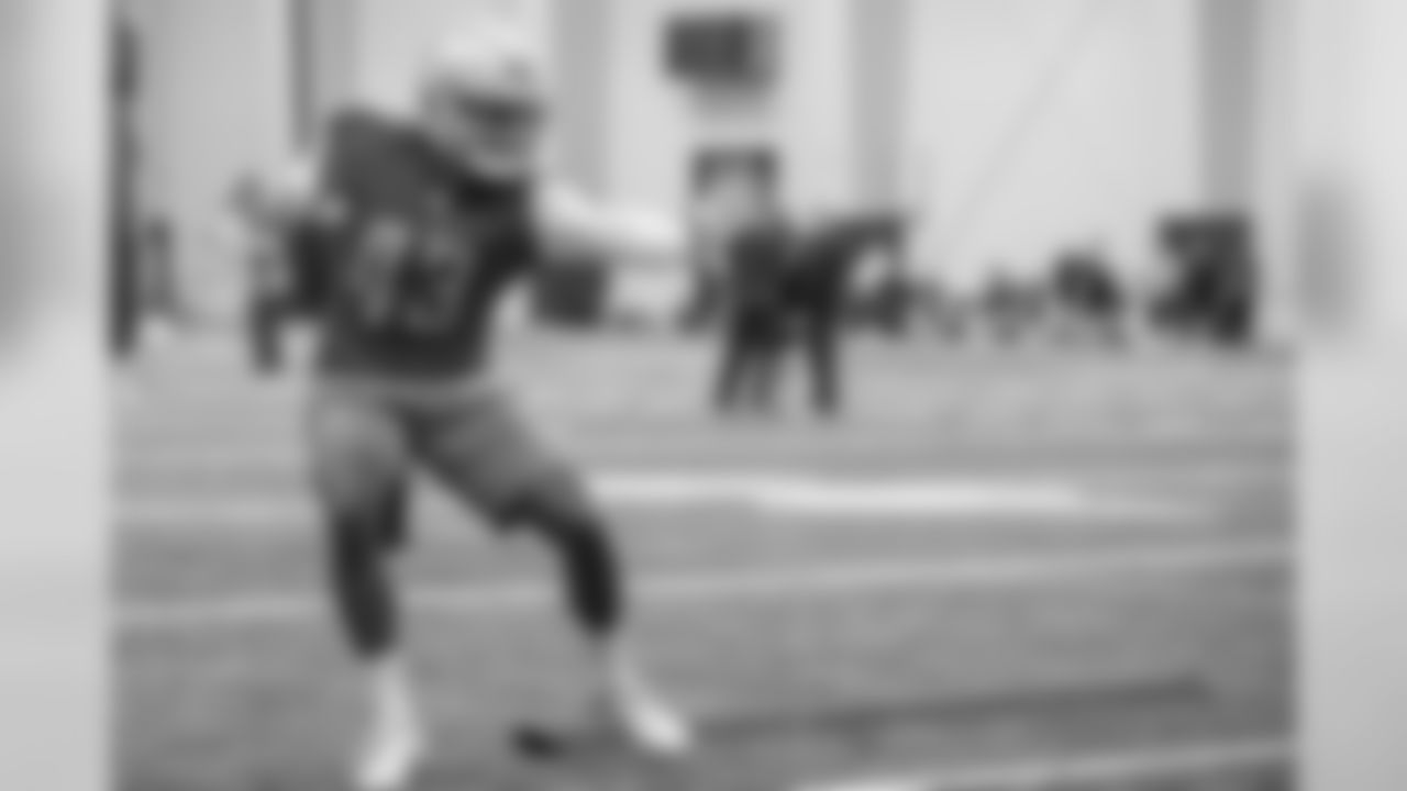 Detroit Lions safety Will Harris (43) during Day 1 of rookie minicamp on Friday, May 10, 2019 in Allen Park, Mich. (Detroit Lions via AP)