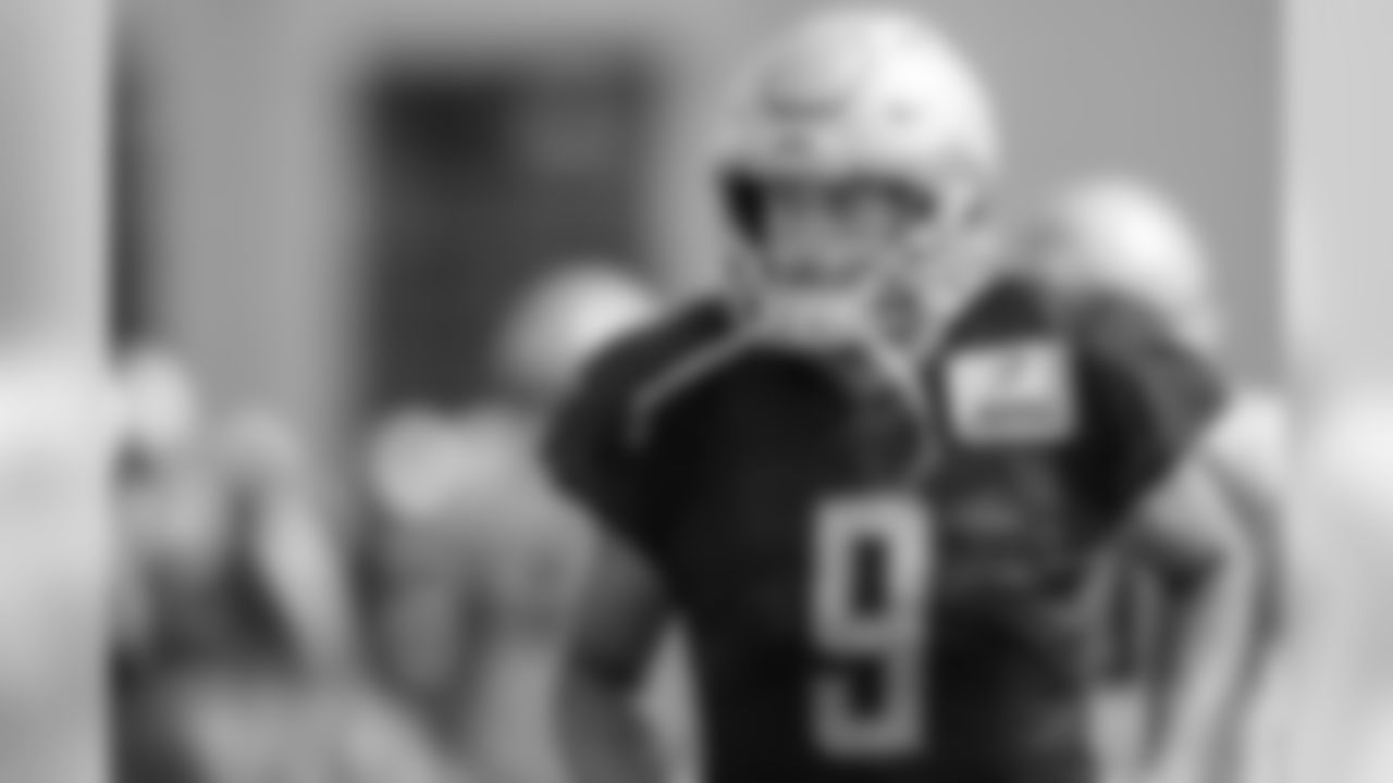 Detroit Lions quarterback Matthew Stafford (9) during training camp practice on Monday, July 30, 2018 in Allen Park, Mich. (Detroit Lions via AP)