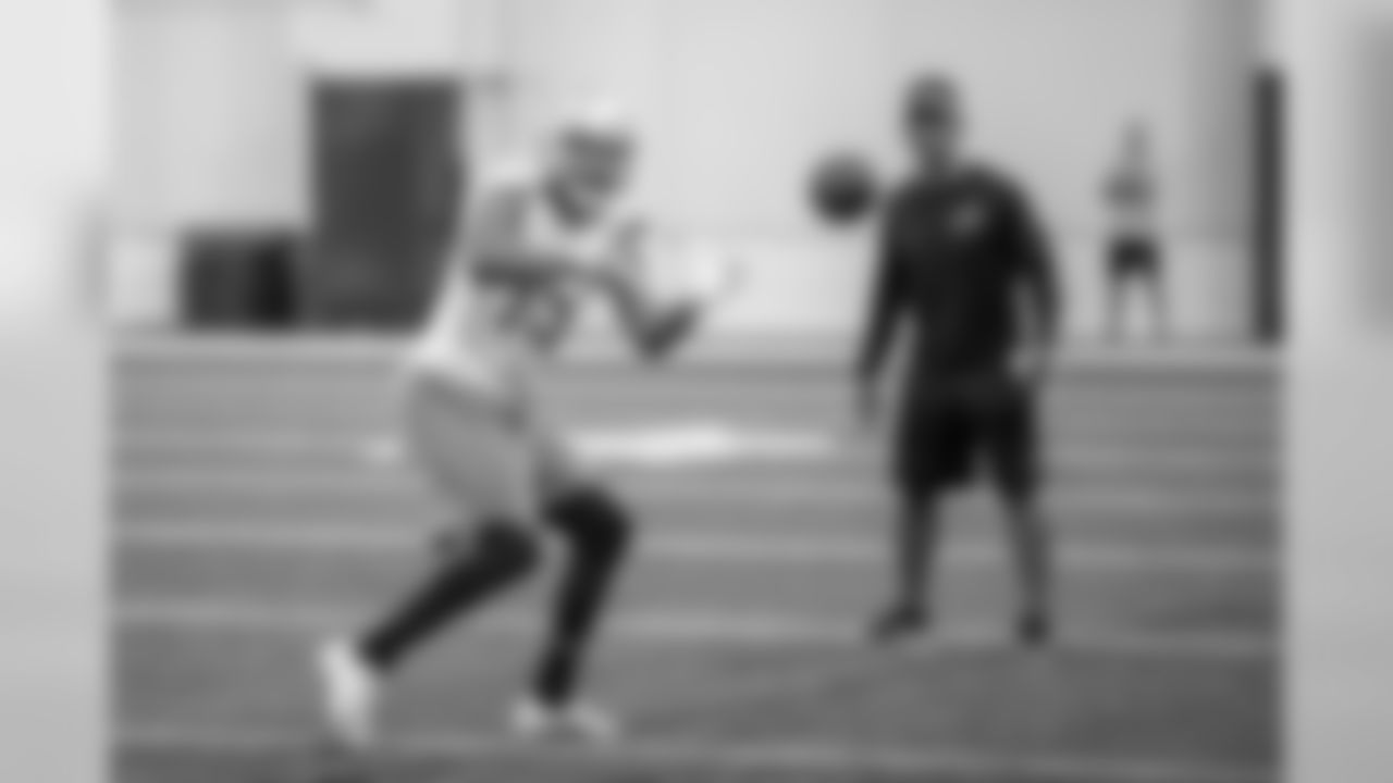 Detroit Lions wide receiver Chris Lacy (15) during Day 2 of rookie minicamp on Saturday, May 11, 2019 in Allen Park, Mich. (Detroit Lions via AP)