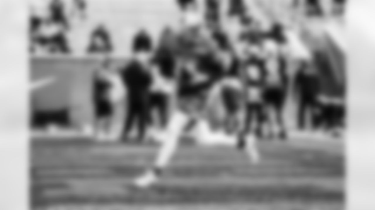 Nevada quarterback Carson Strong during Senior Bowl practice on February 1, 2022. (Jeff Nguyen/Detroit Lions)
