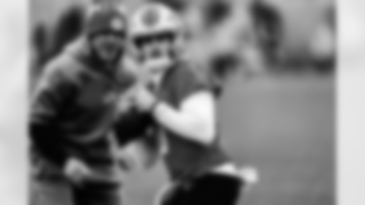 Detroit Lions quarterback David Blough (10) during Lions practice at the Training Facility in Allen Park, MI on December 30, 2021. (Jeff Nguyen/Detroit Lions)