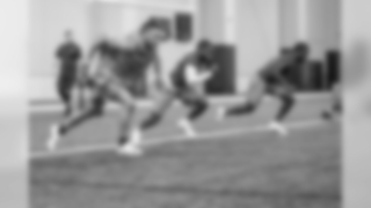 Detroit Lions wide receiver Danny Amendola during the voluntary offseason workout program at the Detroit Lions training facility on Tuesday, April 16, 2019 in Allen Park, Mich. (Detroit Lions via AP)
