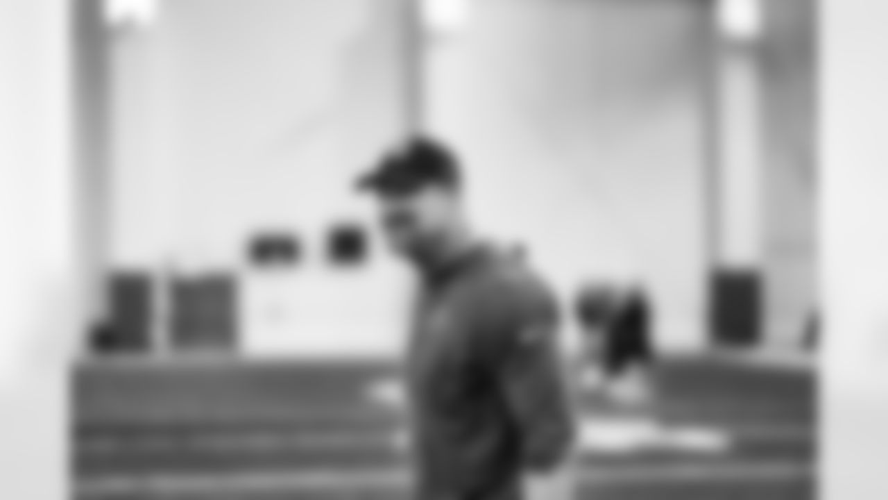 Detroit Lions Head Coach Dan Campbell during practice at the Lions Training Facility in Allen Park, MI on December 2, 2022. (Jeff Nguyen/Detroit Lions)