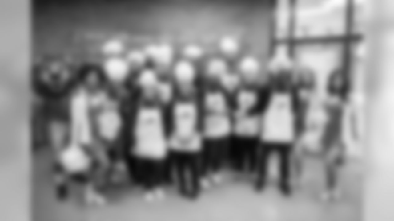 Detroit Lions and contestants at the 3rd annual Detroit Lions Cooking competition at Breithaupt Career and Technical Center Tuesday, Oct. 19, 2019 in Detroit.