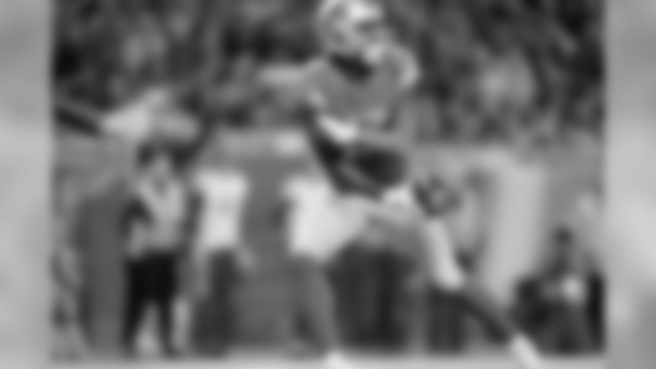 Detroit Lions wide receiver Andy Jones (17) downs a punt inside the 2-yard line during a NFL football game against the Minnesota Vikings on Sunday, Dec. 23, 2018 in Detroit. (Detroit Lions via AP).