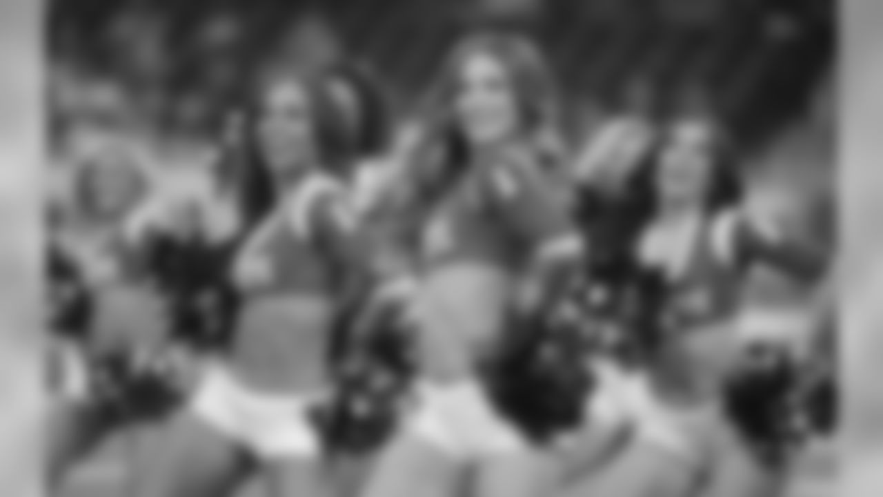 Detroit Lions cheerleaders perform during a NFL football game against the Minnesota Vikings on Sunday, Dec. 23, 2018 in Detroit. (Detroit Lions via AP).