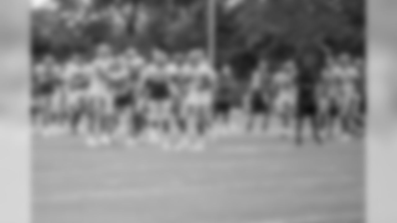 Detroit Lions offense celebrates a touchdown during Day 14 of 2019 Detroit Lions Training Camp presented by Rocket Mortgage on Sunday, Aug. 11, 2019 in Allen Park, Mich. (Detroit Lions via AP)