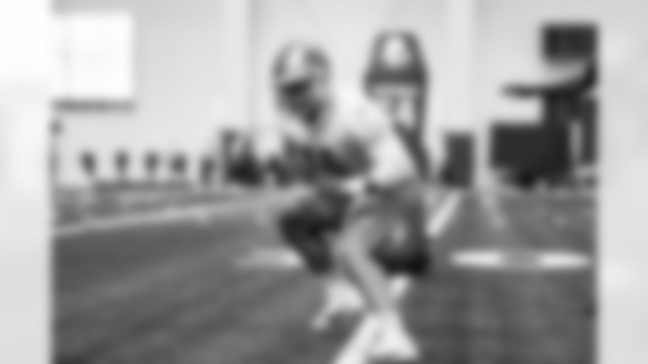 Detroit Lions linebacker Malcolm Rodriguez (44) during practice at the Lions training facility in Allen Park, MI on September 22, 2023. (Jeff Nguyen/Detroit Lions)
