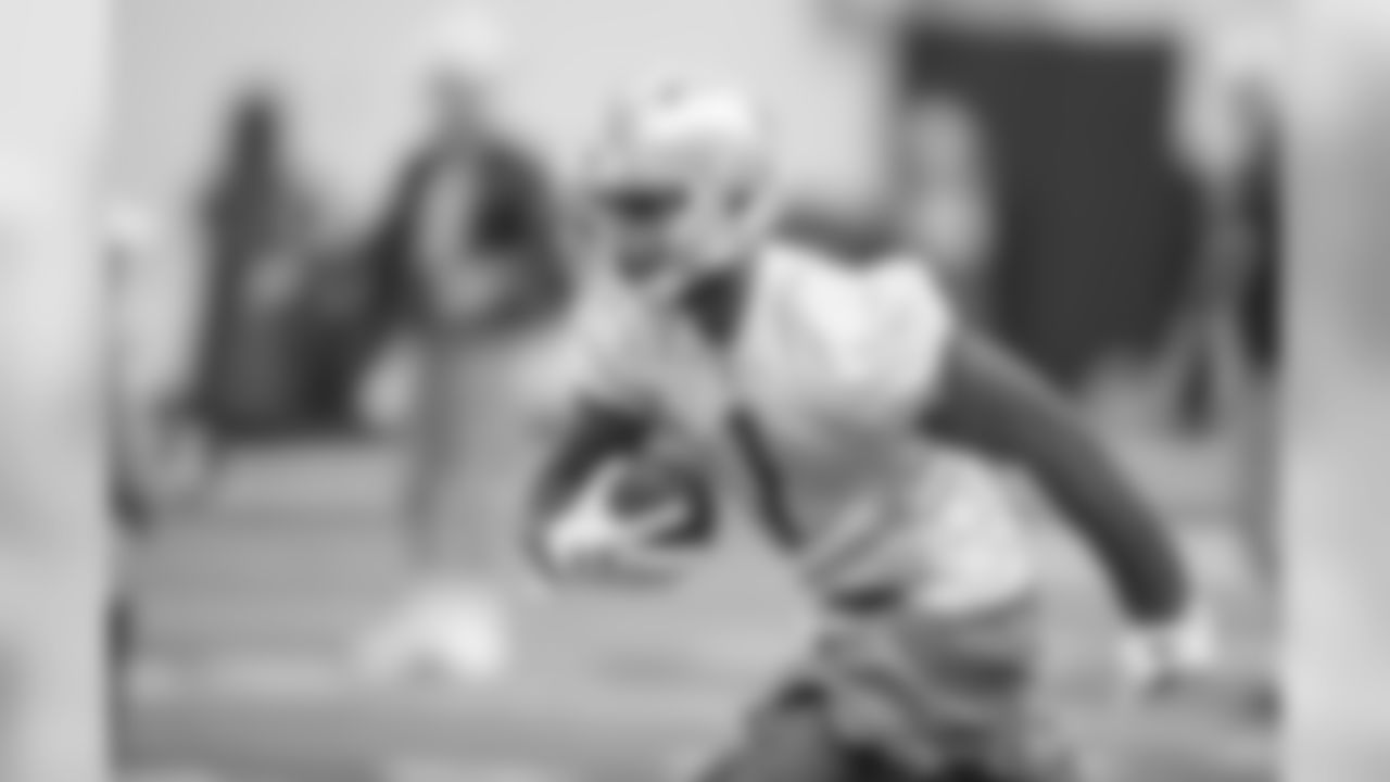 Detroit Lions wide receiver Jonathan Duhart (1) during Day 2 of rookie minicamp on Saturday, May 11, 2019 in Allen Park, Mich. (Detroit Lions via AP)