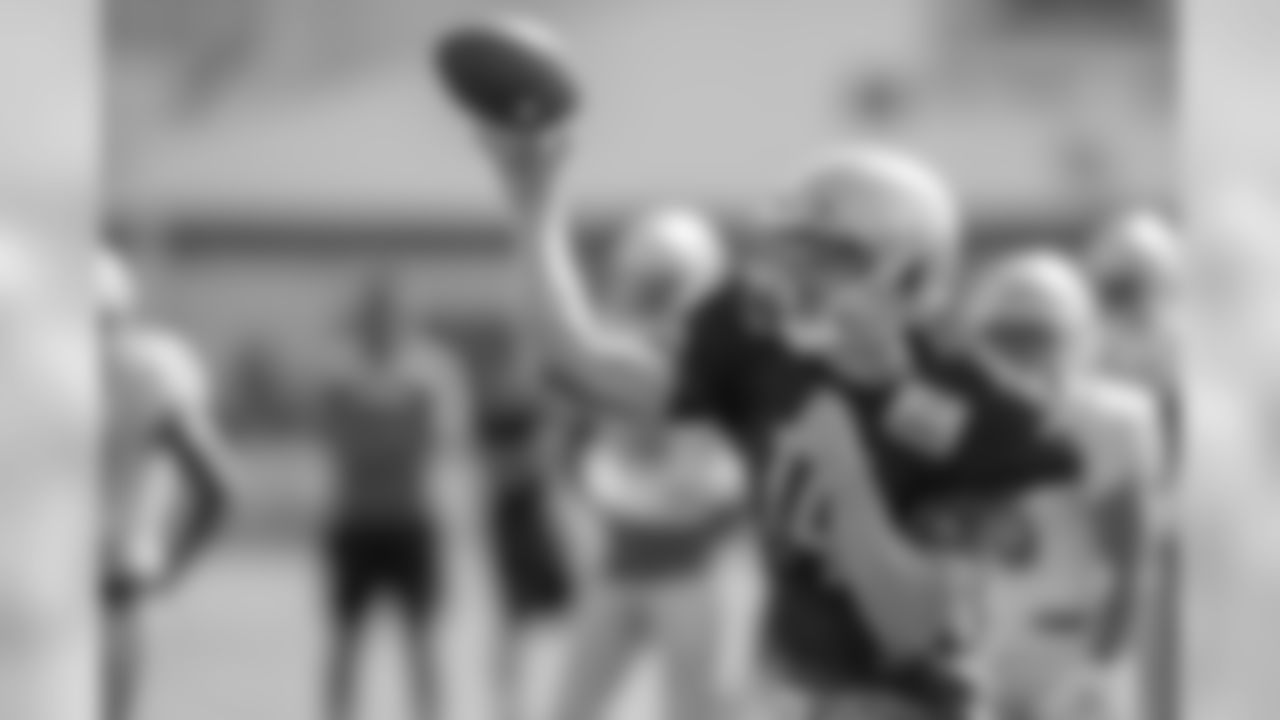Detroit Lions quarterback Jake Rudock (14) during training camp practice on Sunday, July 29, 2018 in Allen Park, Mich. (Detroit Lions via AP)