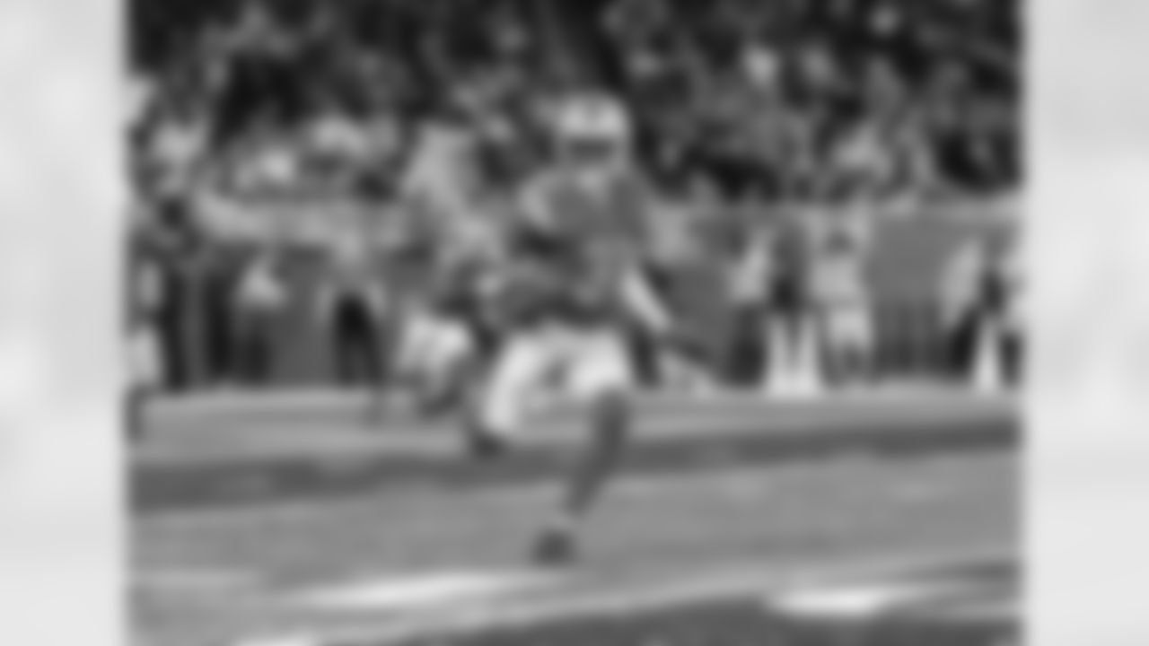 Detroit Lions safety Kerby Joseph (31) intercepts a pass during a NFL football game against the Green Bay Packers on Sunday, November 6, 2022 in Detroit, MI. (Jeff Nguyen/Detroit Lions).