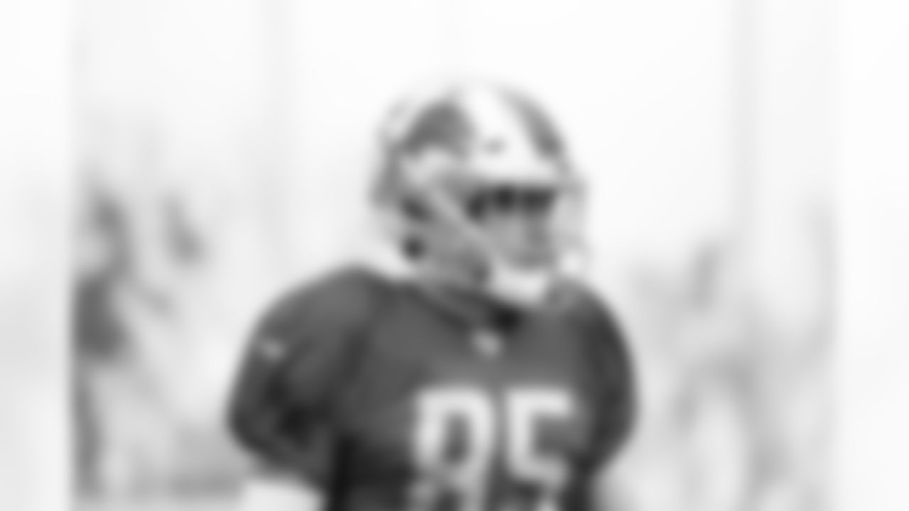 Detroit Lions wide receiver Tom Kennedy (85) during practice at the Lions Training Facility in Allen Park, MI on October 26, 2022. (Jeff Nguyen/Detroit Lions)