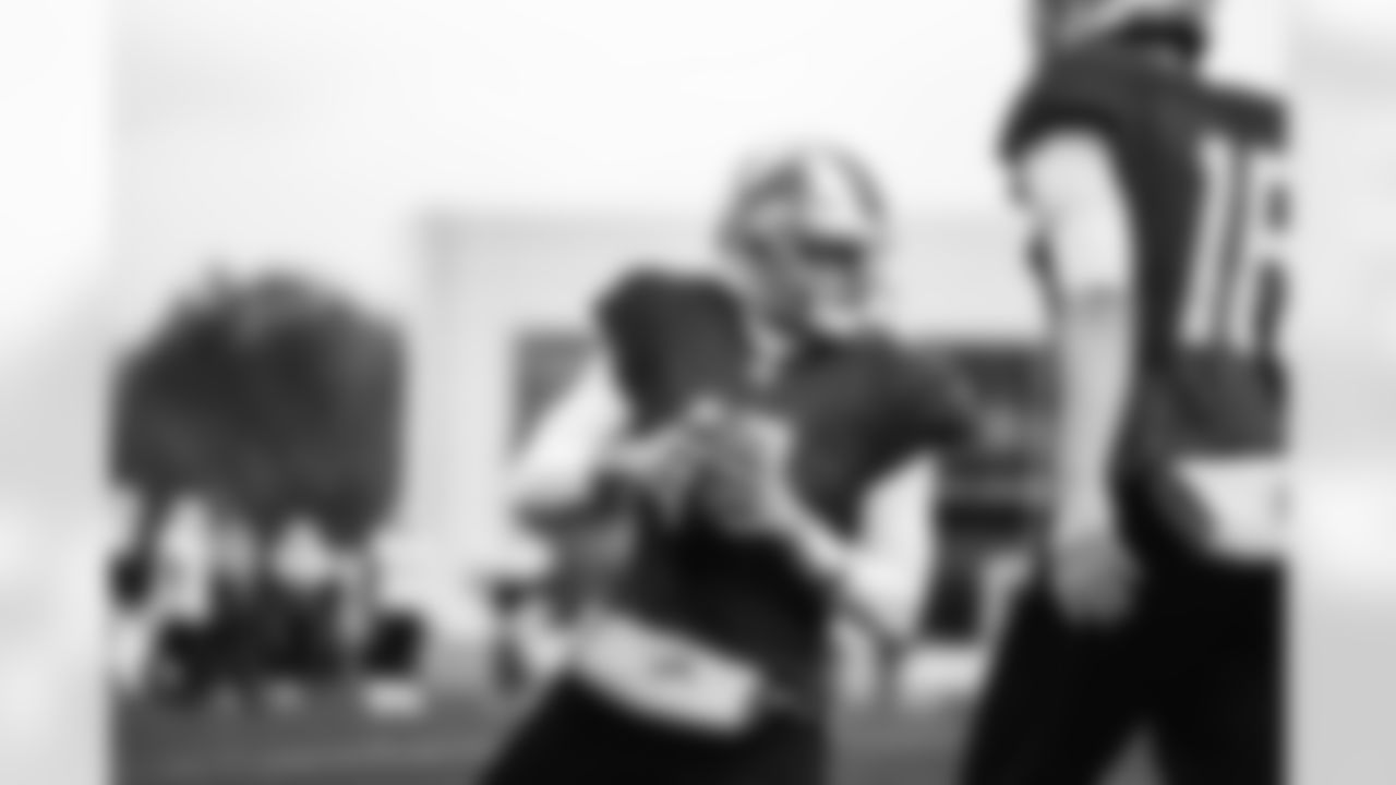 Detroit Lions quarterback Tim Boyle (12) during practice at the Lions Training Facility in Allen Park, MI on October 26, 2022. (Jeff Nguyen/Detroit Lions)