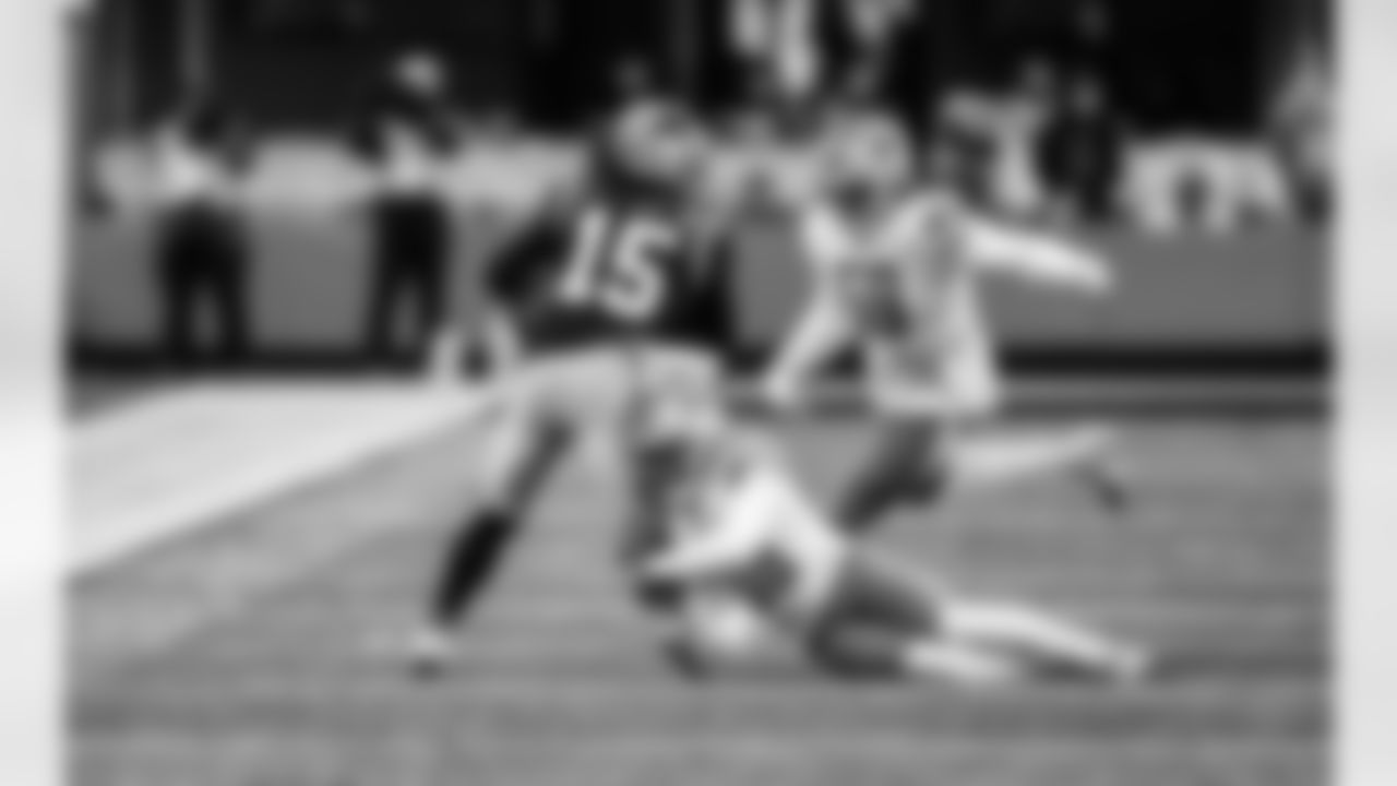 Detroit Lions safety C.J. Moore (38) and Detroit Lions linebacker James Houston (59) during a NFL football game against the Carolina Panthers on Saturday, December 24, 2022 in Charlotte, NC. (Jeff Nguyen/Detroit Lions).