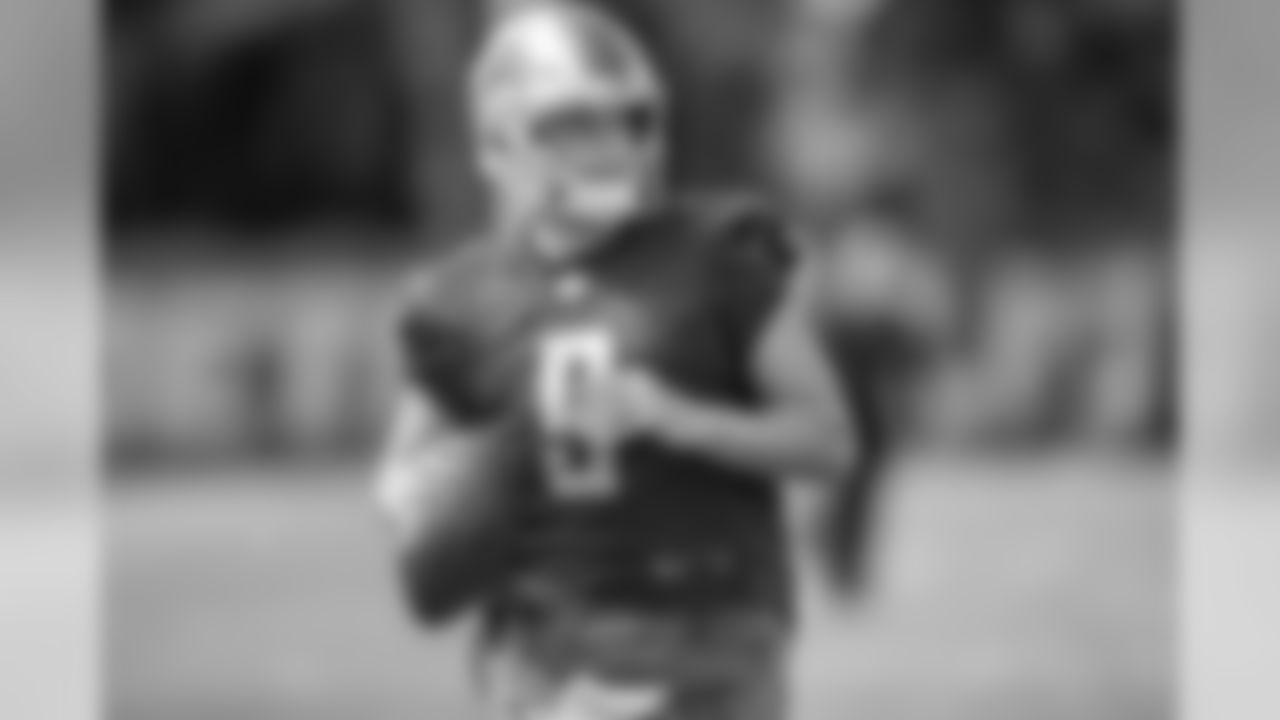 Detroit Lions quarterback Matthew Stafford (9) during practice at the Detroit Lions training facility on Friday, Sept. 7, 2018 in Allen Park, Mich. (Detroit Lions via AP)